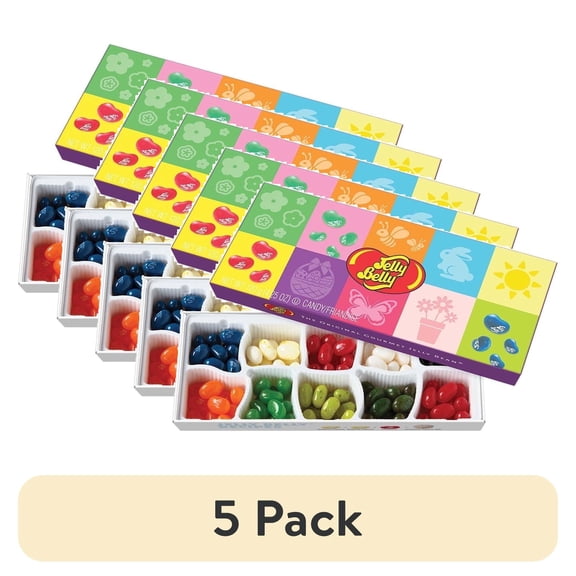 (5 pack) Jelly Belly 10-Flavor Assorted Jelly Bean Mix Easter Gift Box - 4.25 oz