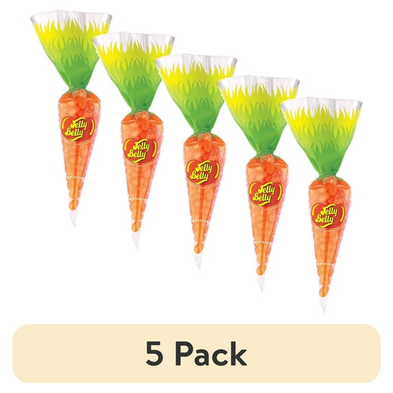 (5 pack) Jelly Belly Baby Spring Carrot Tangerine Jelly Beans - 4.25 oz Bag
