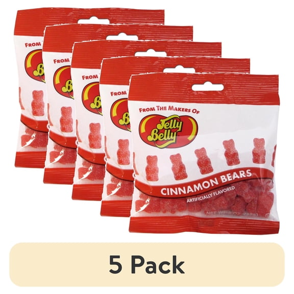 (5 pack) Jelly Belly Confections 3oz Hot Cinnamon Bears