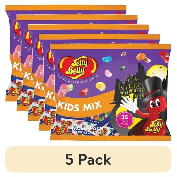 (5 pack) Jelly Belly Basket Filler 8.1 oz Fun Pack - 35-Count Pack of .35 oz Bags