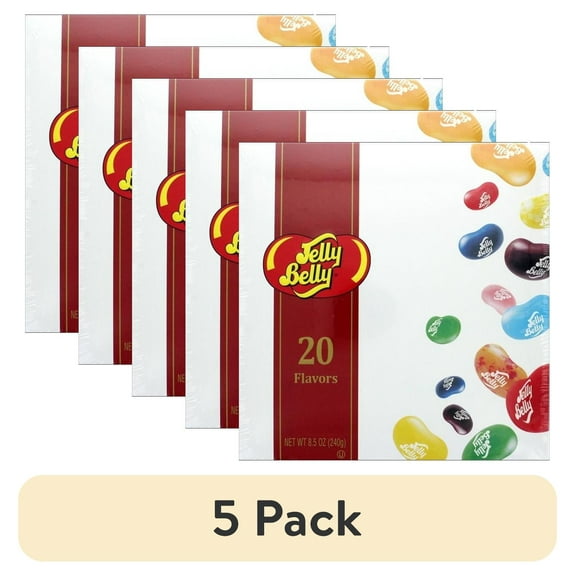 (5 pack) Jelly Belly Jelly Bean 20 Flavor Gift Box - 8.5 oz