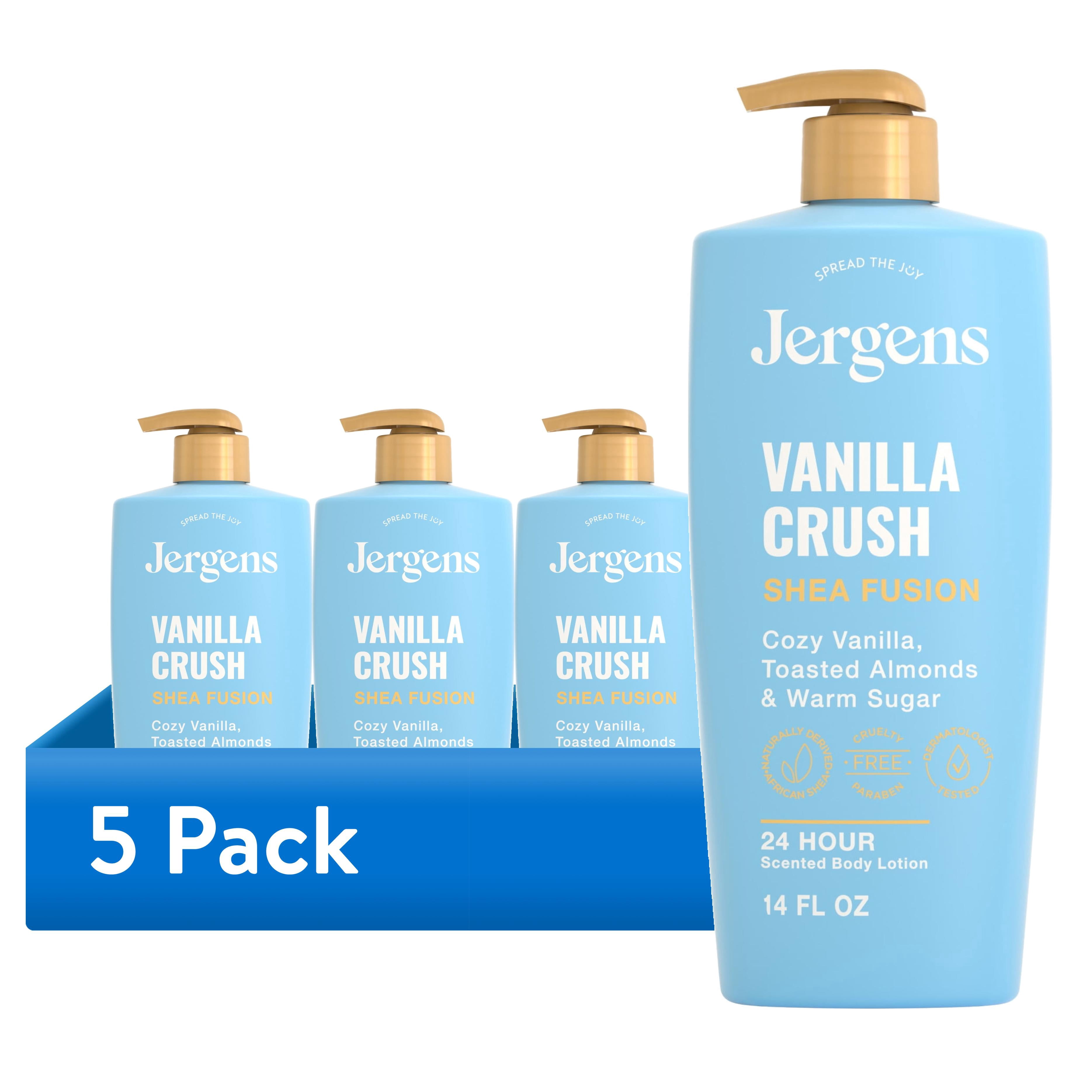 5 pack) Jergens Shea Fusion Vanilla Crush Scented Body Lotion