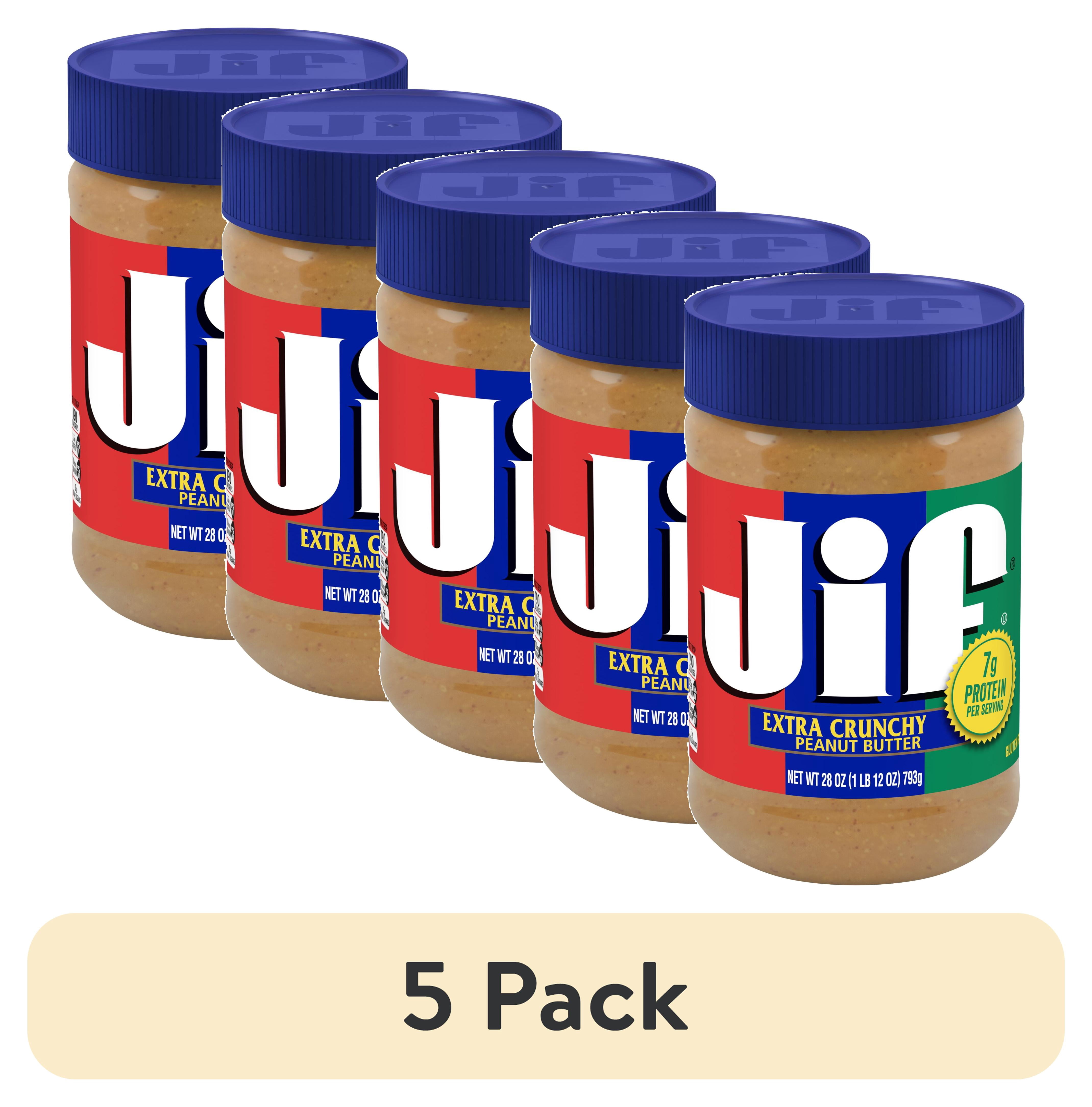 (5 pack) Jif Extra Crunchy Peanut Butter, 28-Ounce Jar