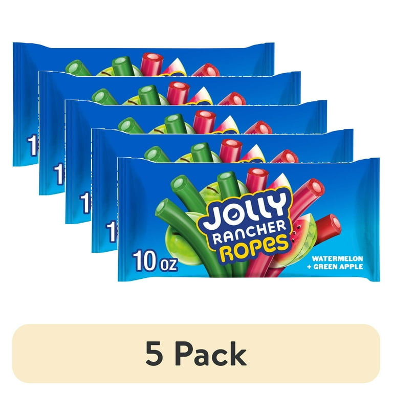 5 pack) Jolly Rancher Ropes Watermelon and Green Apple Flavored