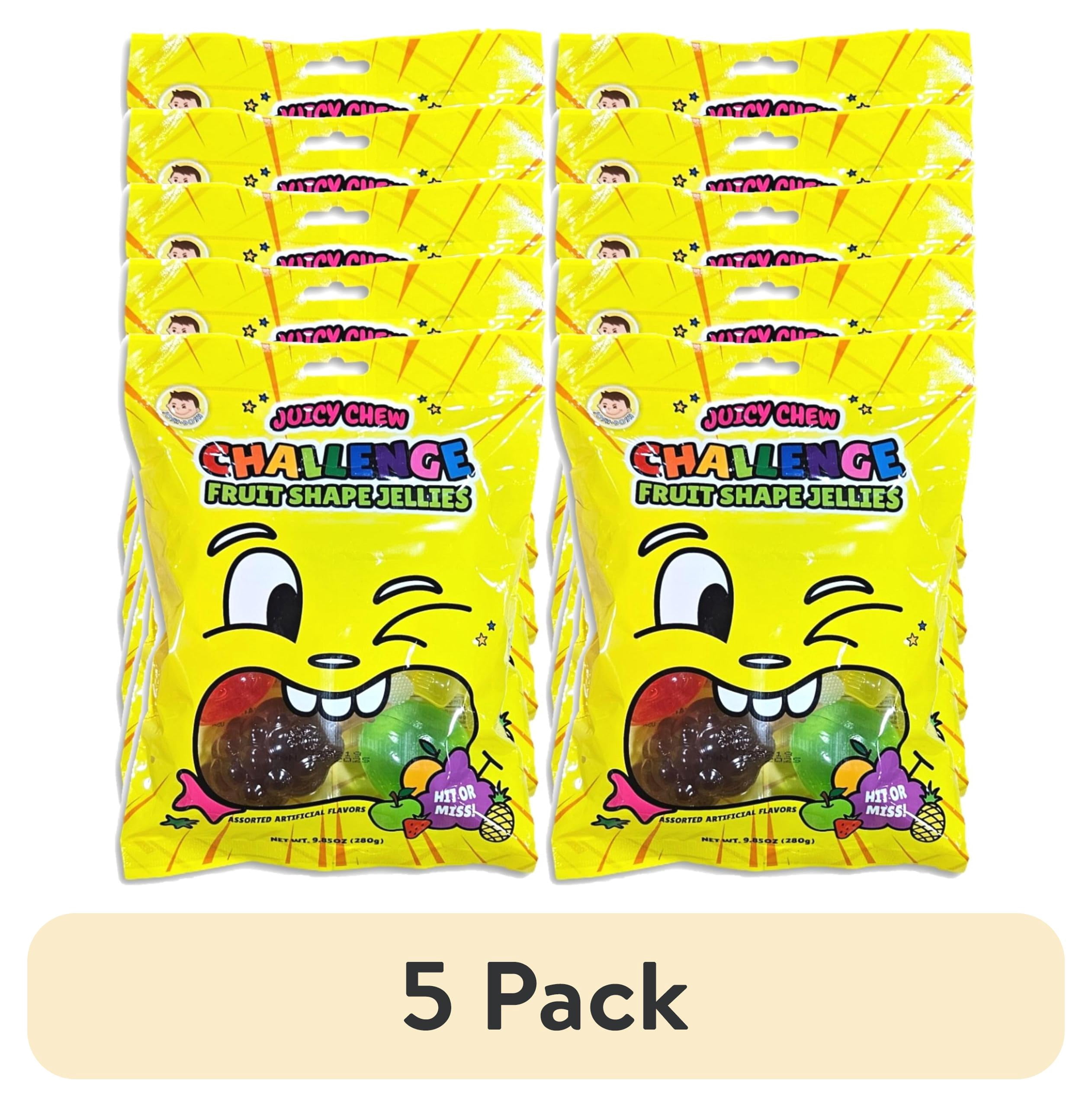 5 pack) Juicy Chew Fruit Shape Jellies for TikTok Challenge Value