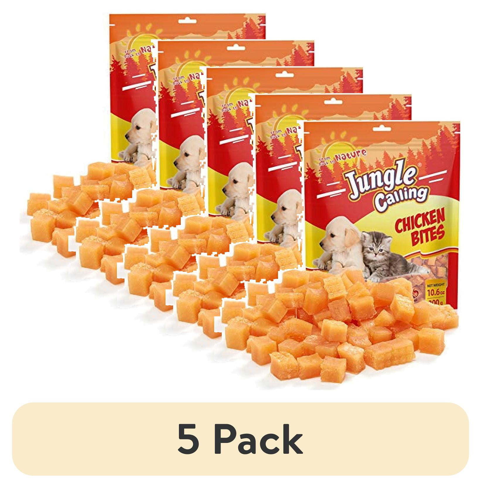 (5 pack) Jungle Calling Dogs Training Treats, Grain Free Soft Chewy Chicken Treats for Training Rewards,11 Ounce