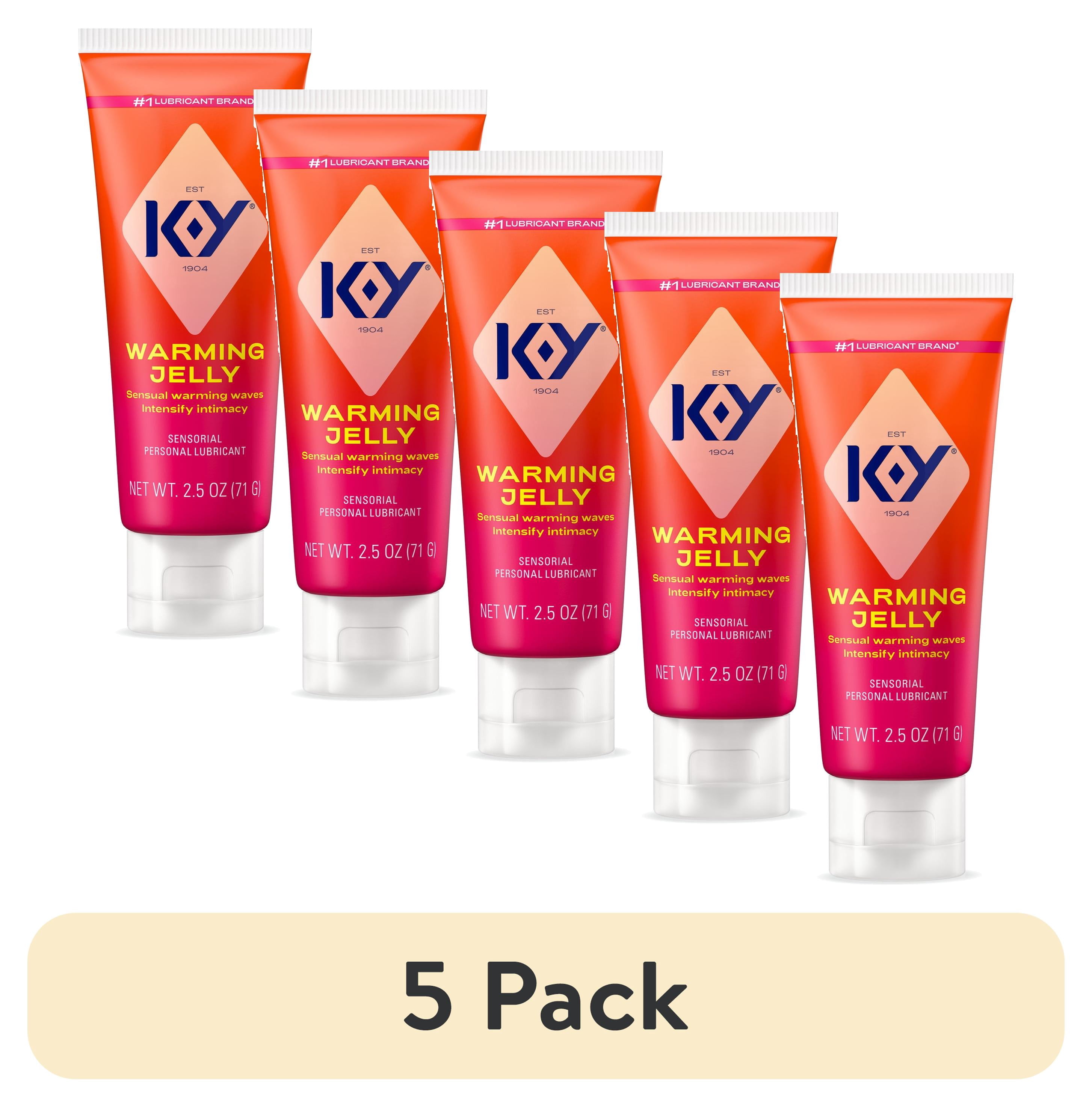 6 pack) K-Y Warming Jelly Lube, Sensorial Personal Lubricant, Glycol Based  Formula, Safe to Use with Latex Condoms, For Men, Women and Couples, 2.5 FL  OZ