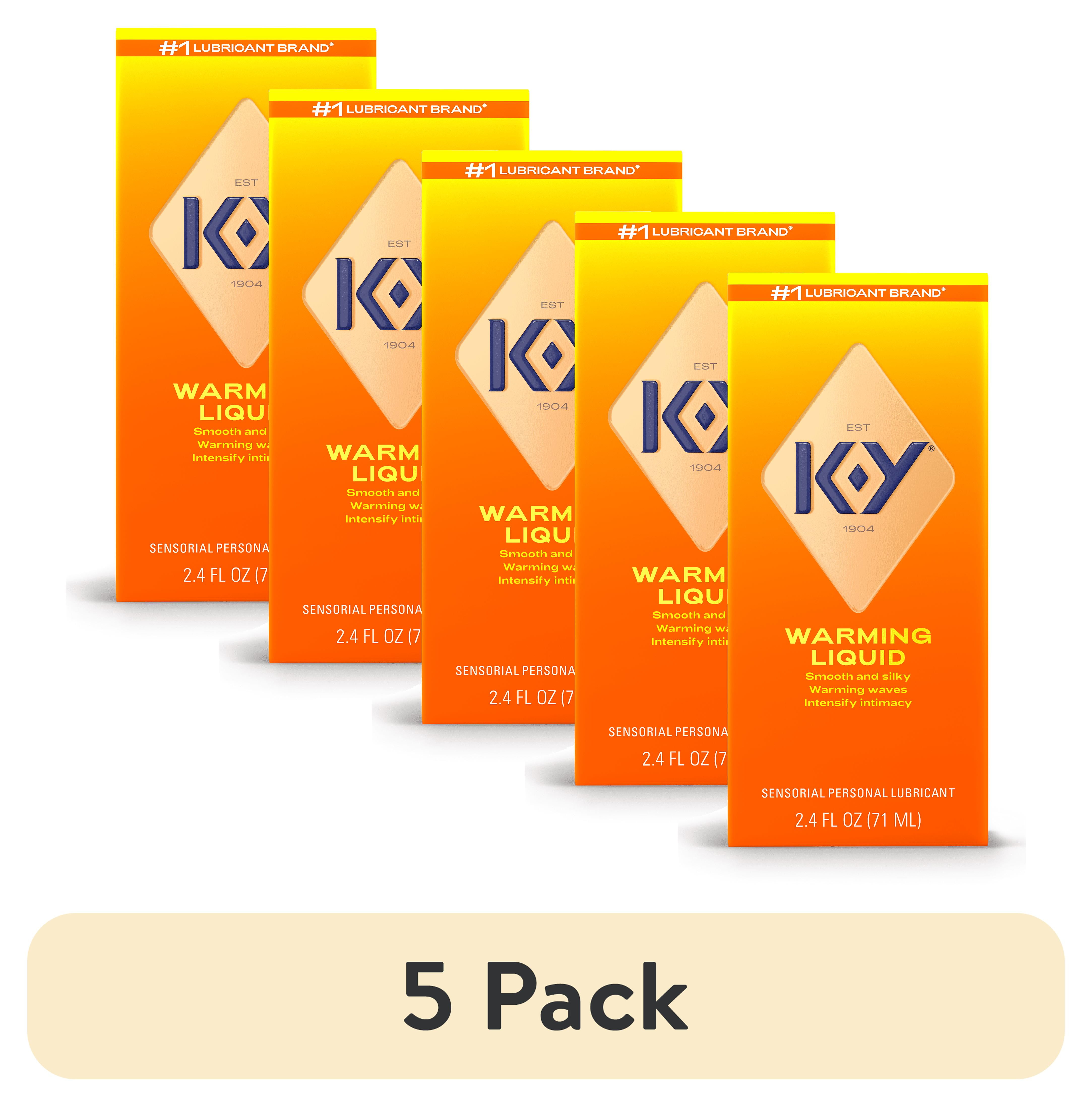 5 pack) K-Y Warming Jelly Lube, Sensorial Personal Lubricant, Glycol Based  Formula, Safe to Use with Latex Condoms, For Men, Women and Couples, 2.4 FL  OZ