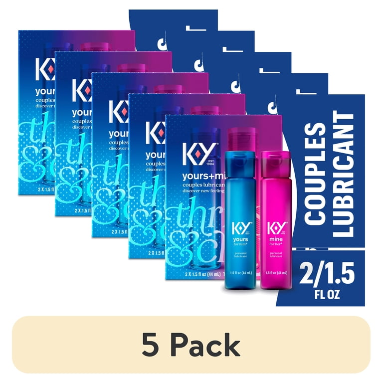 5 pack) K-Y Yours + Mine Lubricant For Couples, Personal Lubricant For  Sexual Wellness, 2 x 1.5 fl oz - Walmart.com