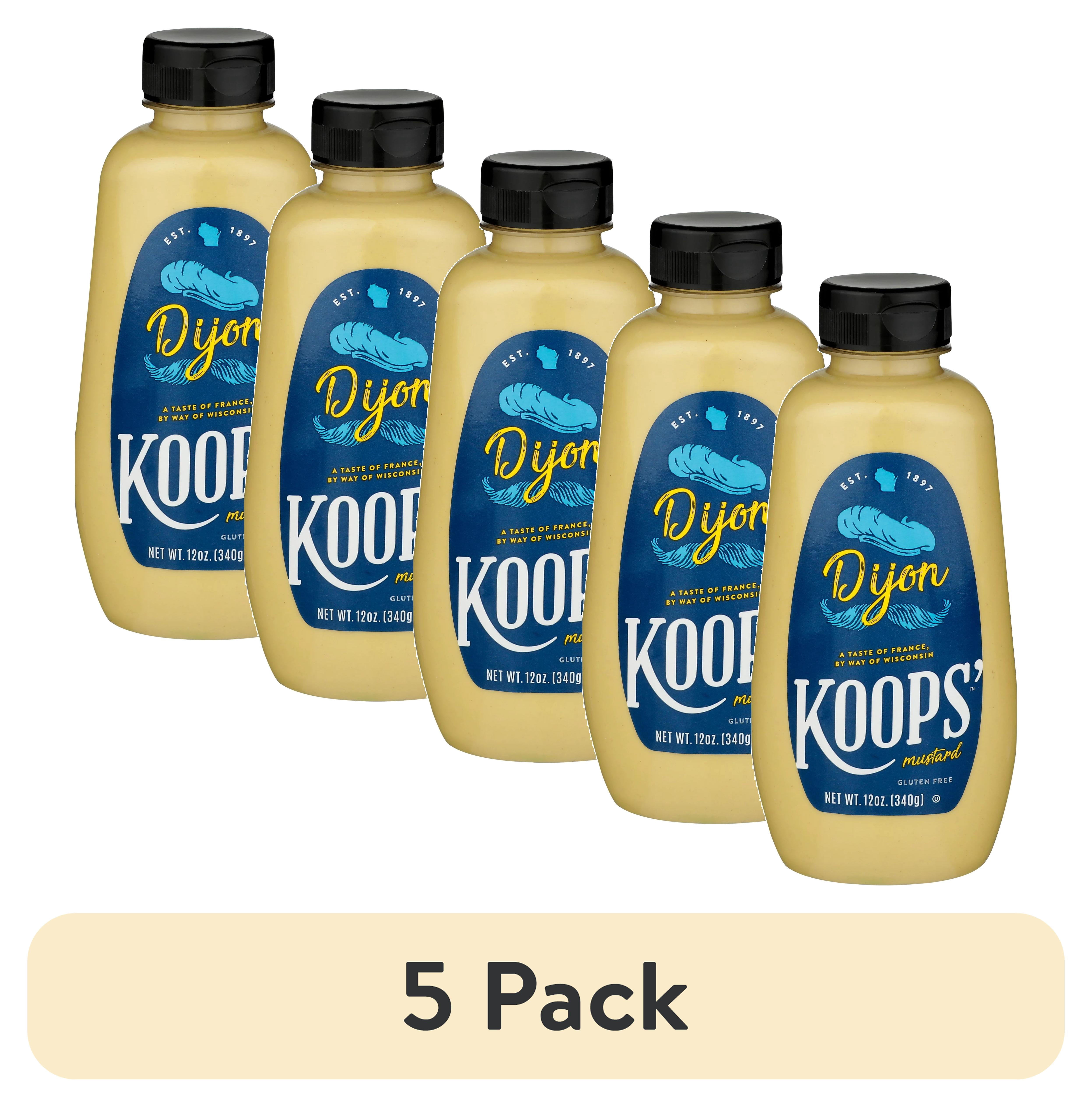 (5 pack) KOOPS' Mustard Dijon Mustard, 12 oz