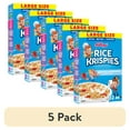 thumbnail image 1 of (5 pack) Kellogg's Rice Krispies Breakfast Cereal, 8 Vitamins and Minerals, Large Size, 12 oz, 1 of 17