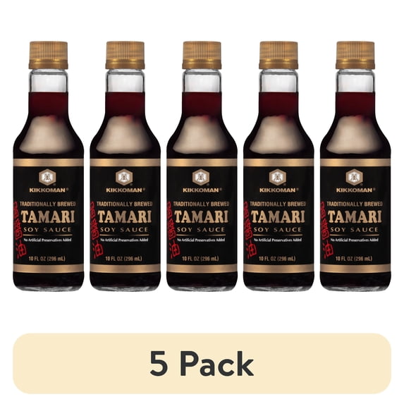 (5 pack) Kikkoman Tamari Soy Sauce, 10 fl oz