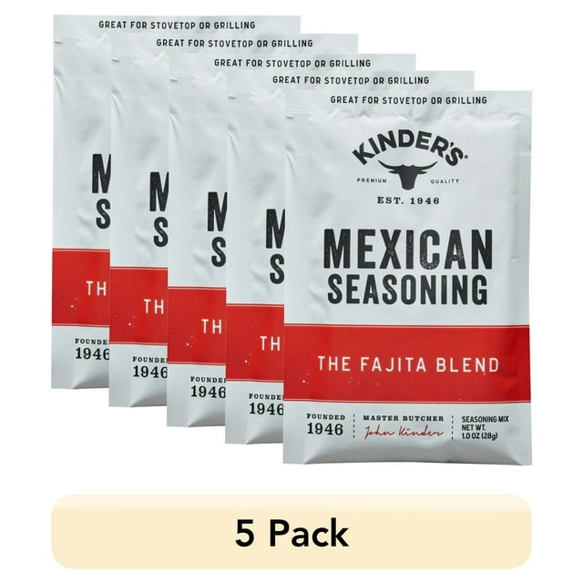 (5 pack) Kinder's Fajita Blend Mexican Seasoning & Spice, 1 oz