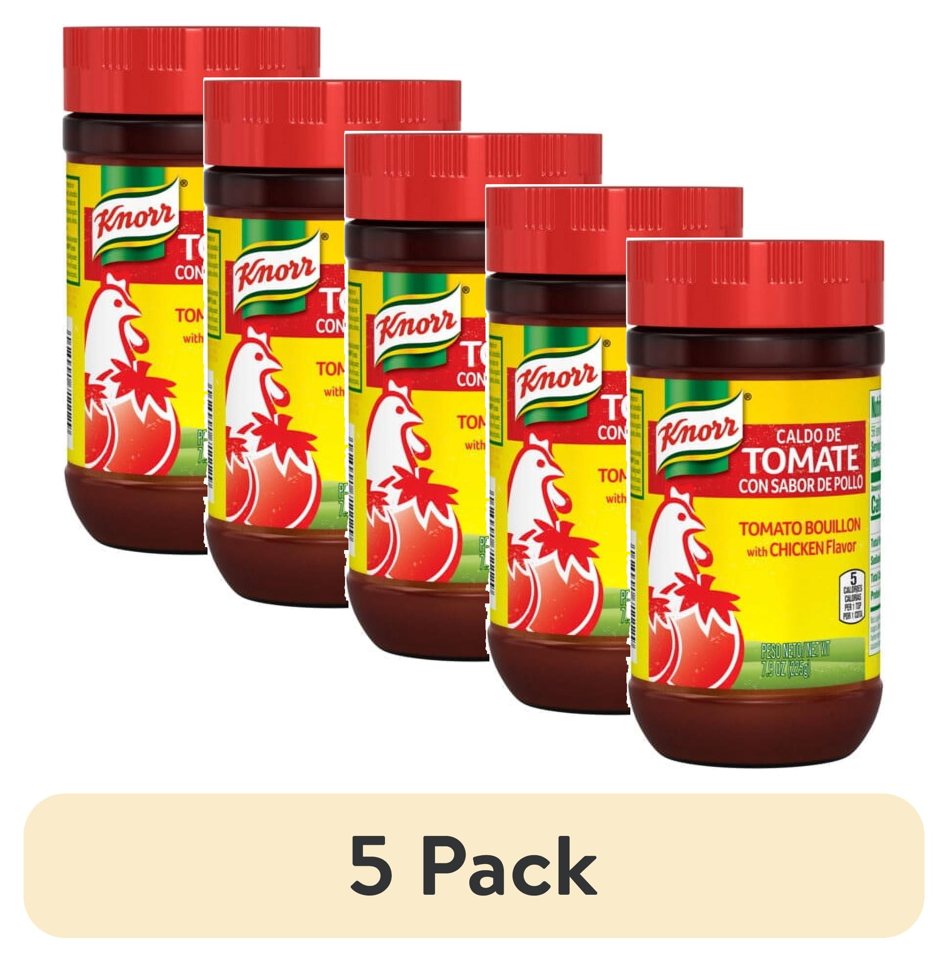 (5 pack) Knorr Shelf Stable Paste Tomato and Chicken Bouillon, 7.9 oz Jar