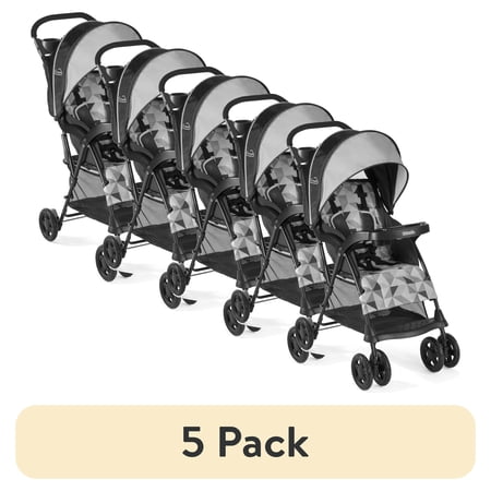 (5 pack) Kolcraft Cloud Sport Lightweight Stroller for Toddlers and Babies, Gray/Black
