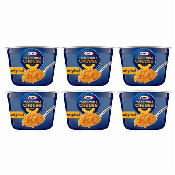 (5 pack) Kraft Mac and Cheese, 1 Cup, for Easy Dinner or Dinner Sides, Original Flavor, No Artificial Flavors, Preservatives or Dyes, 2.05 oz