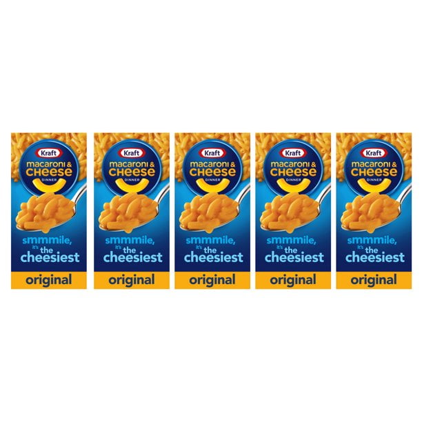 kraft Macaroni &amp; Cheese チーゼストオリジナル Kraft Original Mac N Cheese Macaroni and Cheese Dinner, 5 ct