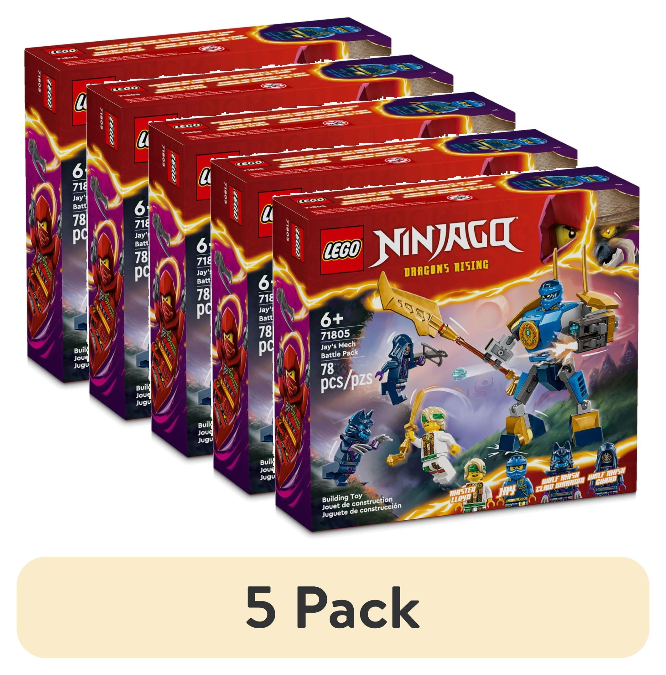5 pack) LEGO NINJAGO Jay's Mech Battle Pack Adventure Toy Set for