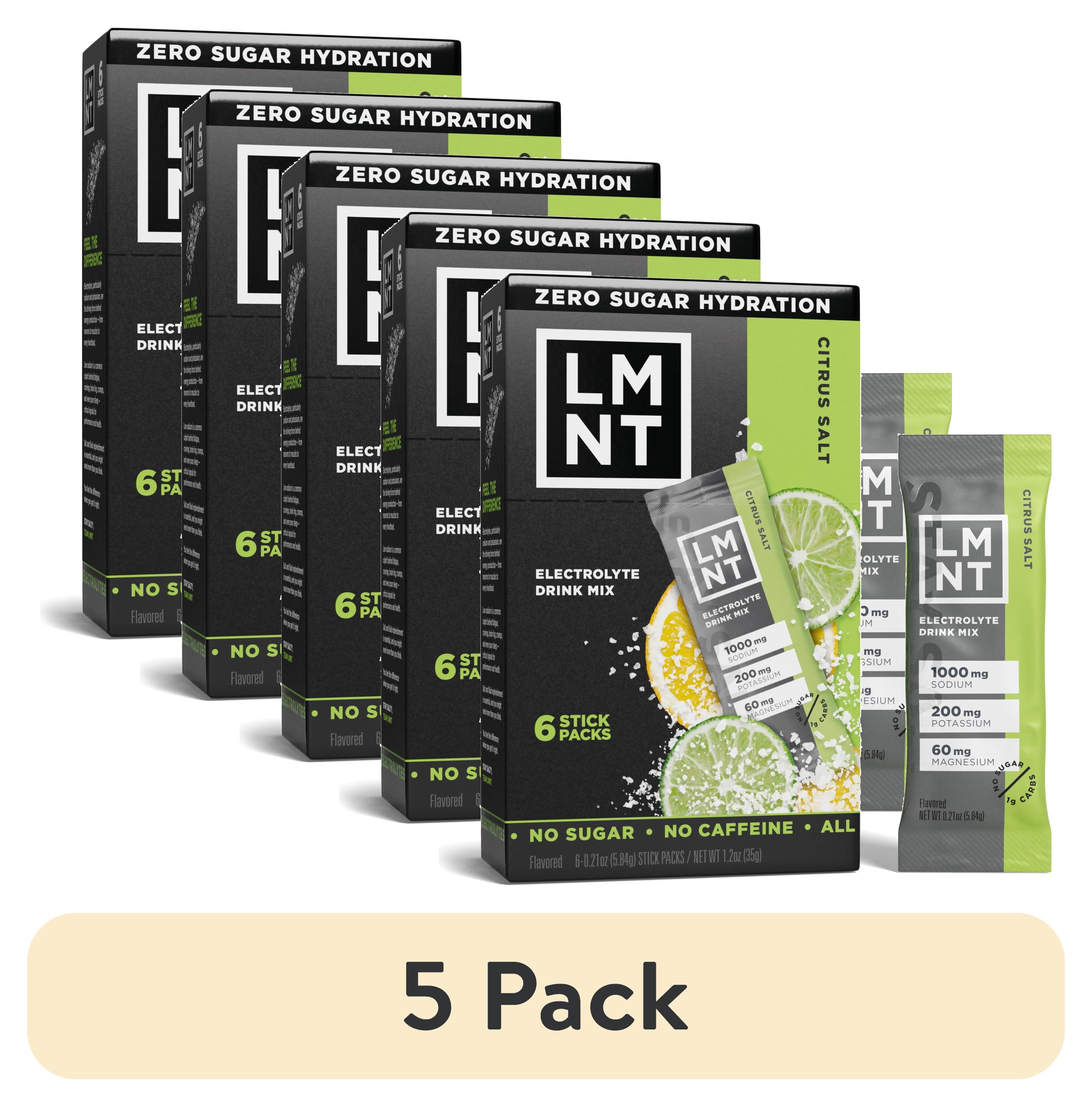  5 Pack LMNT Zero Sugar Electrolyte Drink Mix Citrus 6ct Walmart