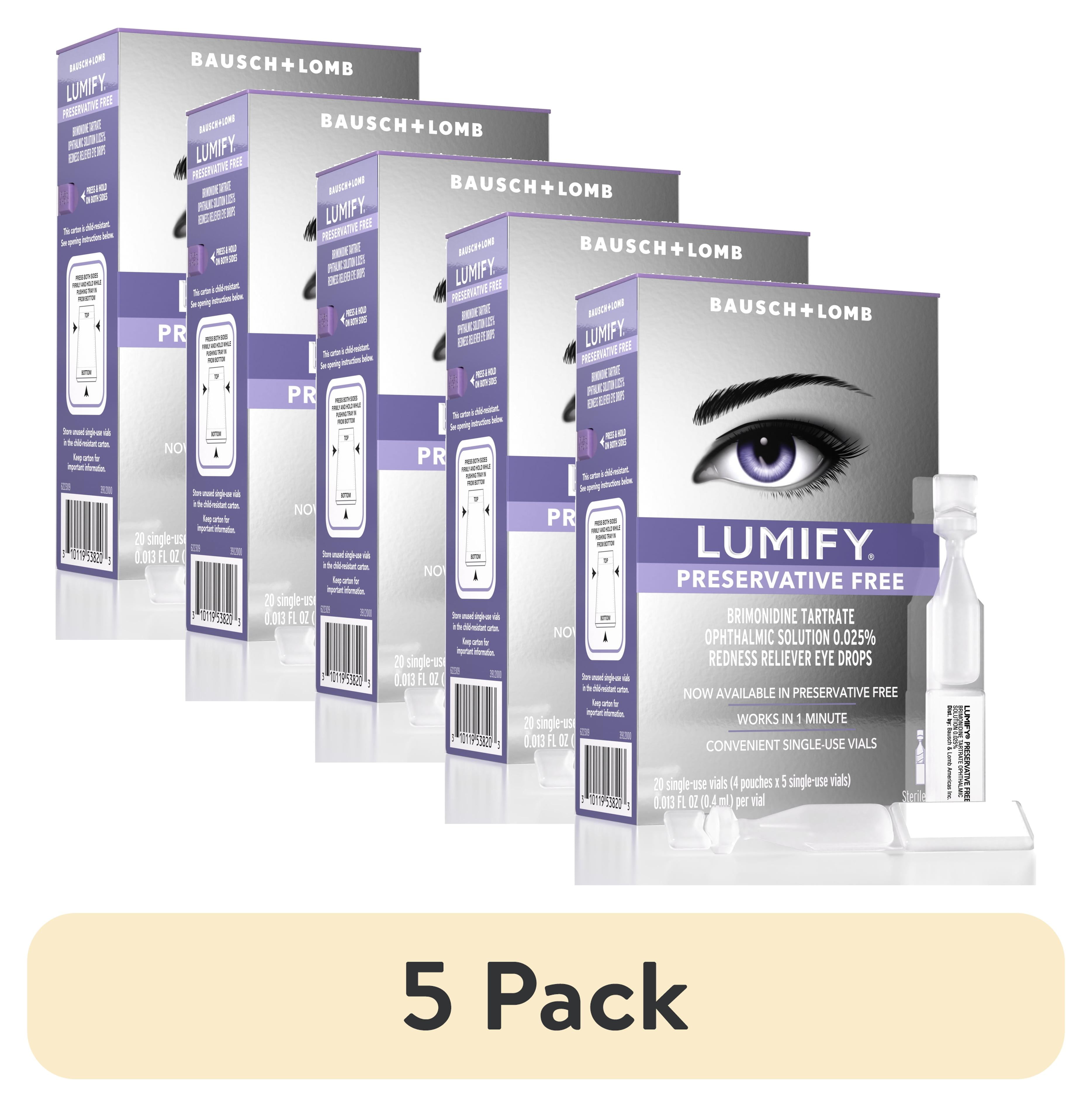 LUMIFY ルミファイ Redness Reliever Eye Drops 20 Single Use LUMIFY Preservative Free Redness Reliever Eye Drops, For