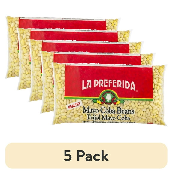 (5 pack) La Preferida Mayo Coba Beans, 2 lb Bag