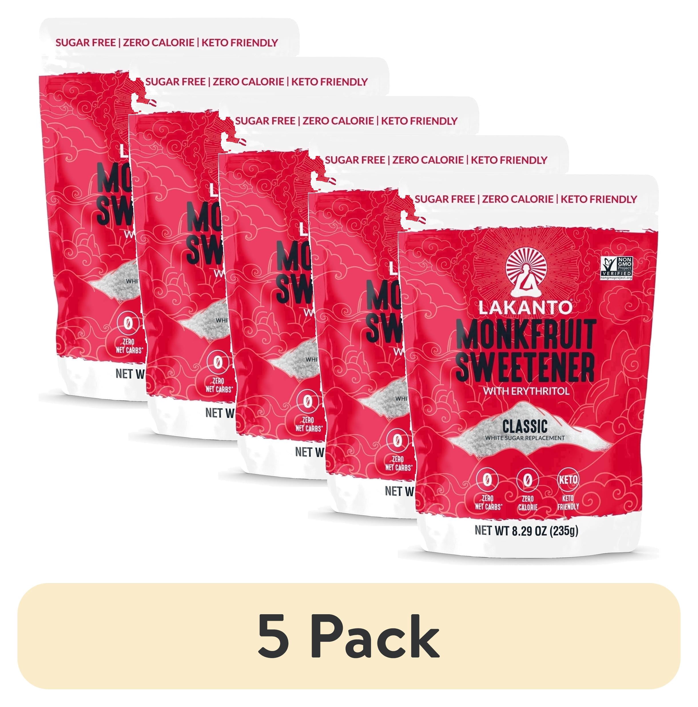 (5 pack) Lakanto Monkfruit Sweetener Pack of 1, 8.29oz