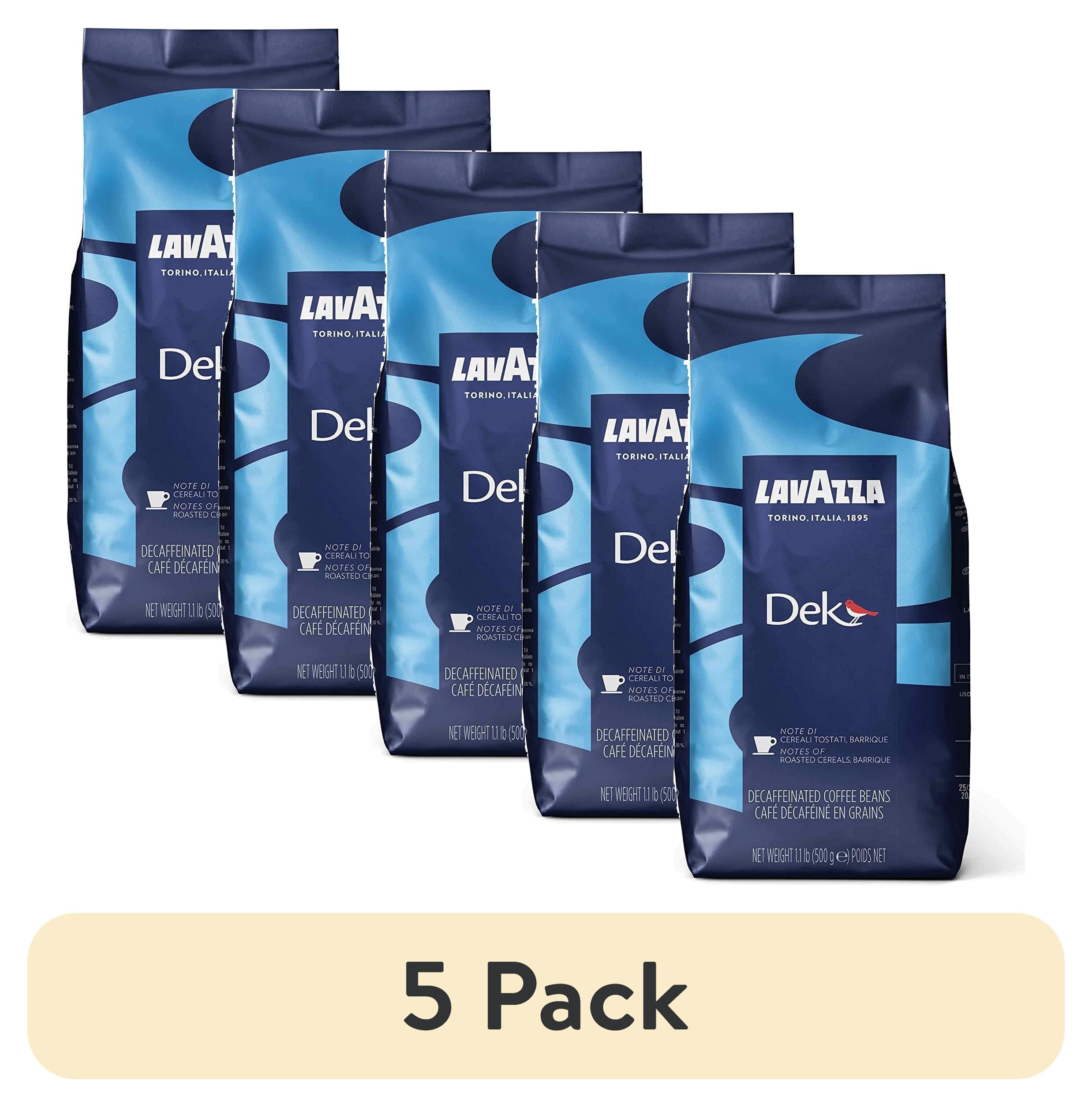 6 pack) Lavazza DEK Whole Bean Coffee, Arabica and Robusta Blend