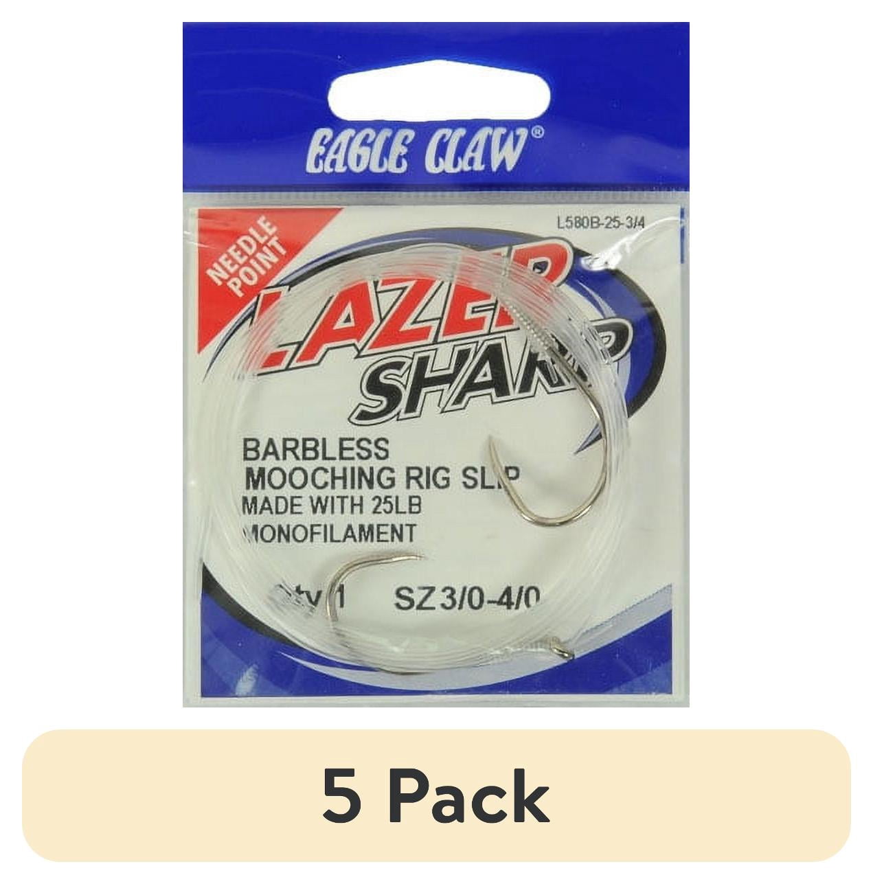 (5 pack) Lazer Sharp L580B-25-3/4, 25 lb Barbless Slip Mooching Rig