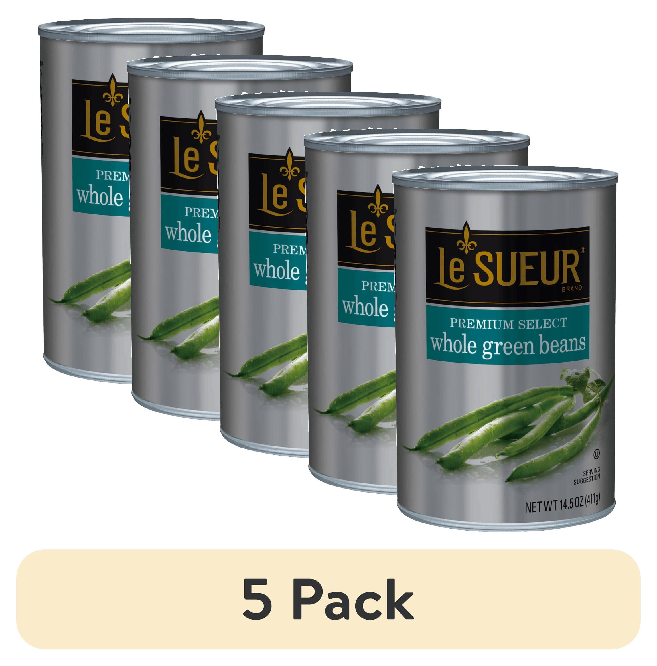 (5 pack) Le Sueur Premium Whole Green Beans, 14.5 oz, Can
