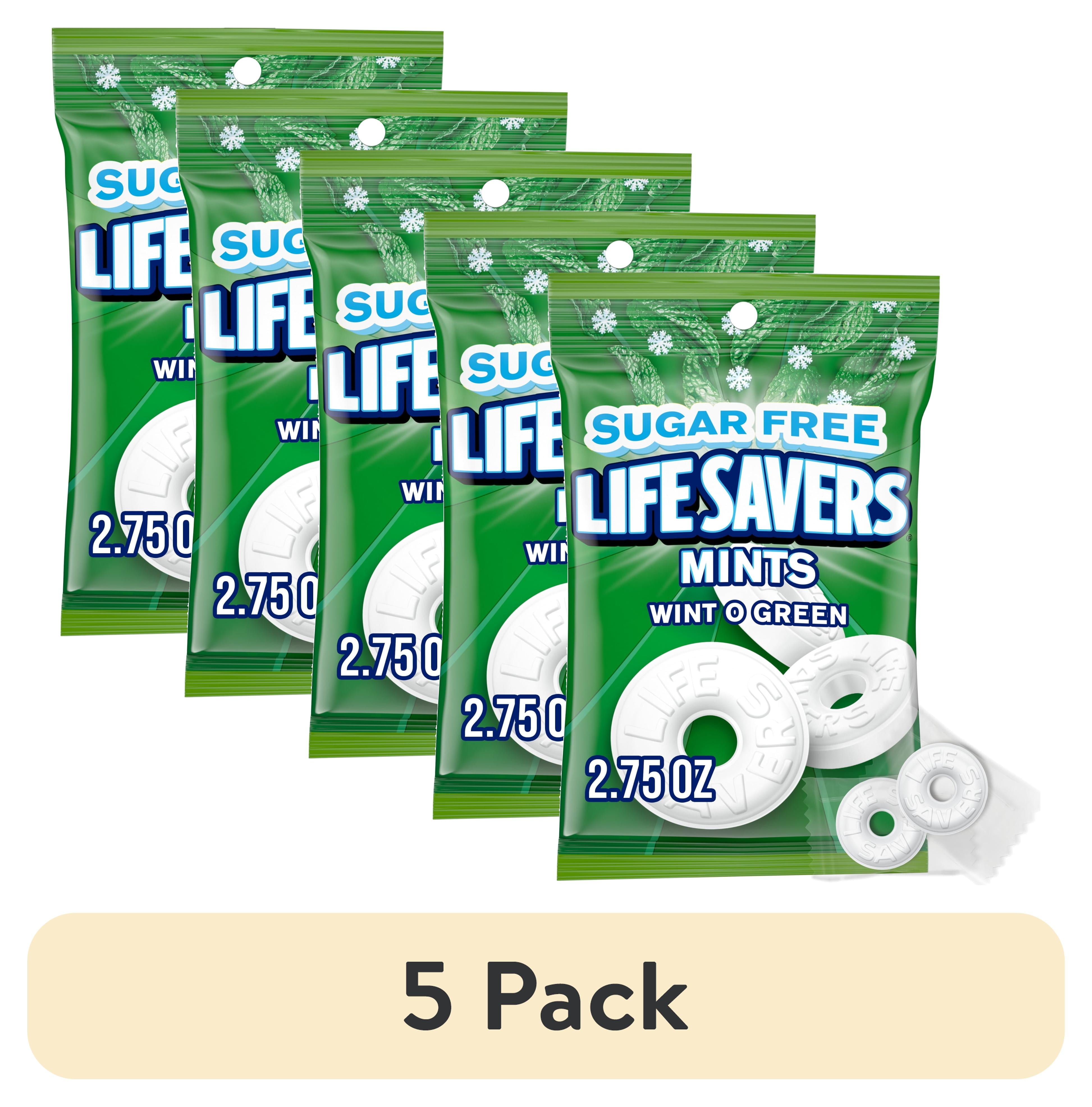 (5 pack) Life Savers Wint-O-Green Sugar Free Breath Mints Hard Candy - 2.75 oz