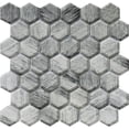 thumbnail image 1 of 5 pack Light Gray 11.8 in. x 11.8 in. Hexagon Polished Glass Mosaic Floor and Wall Tile (4.83 sq. ft./Case), 1 of 4