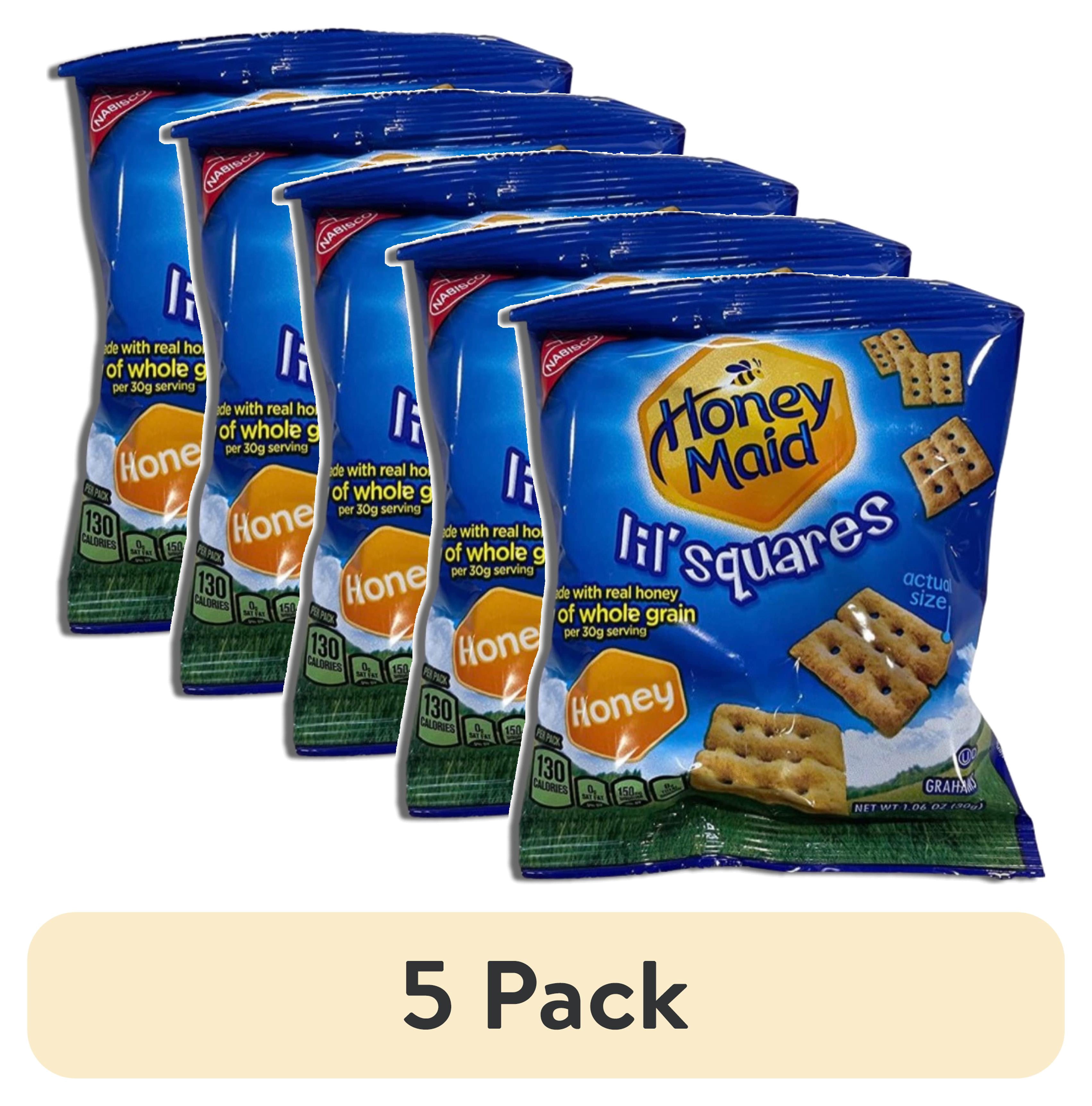 Lil Cracker Rapper (5 pack) Lil' Squares Honey Graham Crackers Individual Single Serve ...