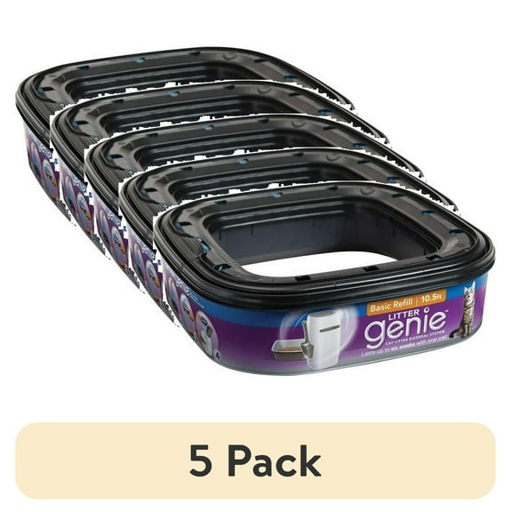 (5 pack) Litter Genie, Cat Litter Disposal System, 1 Pack Refill
