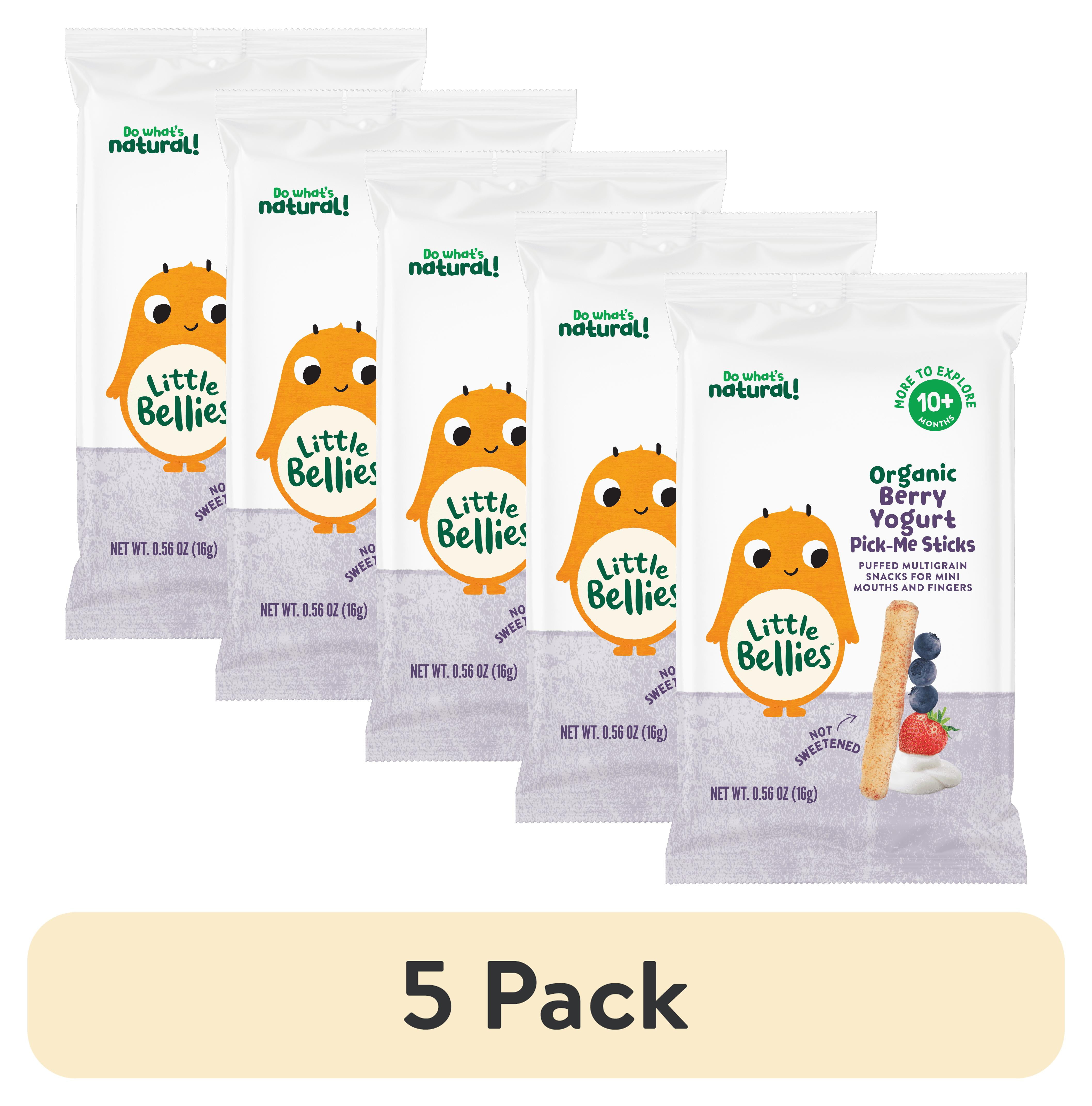 (5 pack) Little Bellies Organic Berry Yogurt Pick-me Sticks 0.56 oz