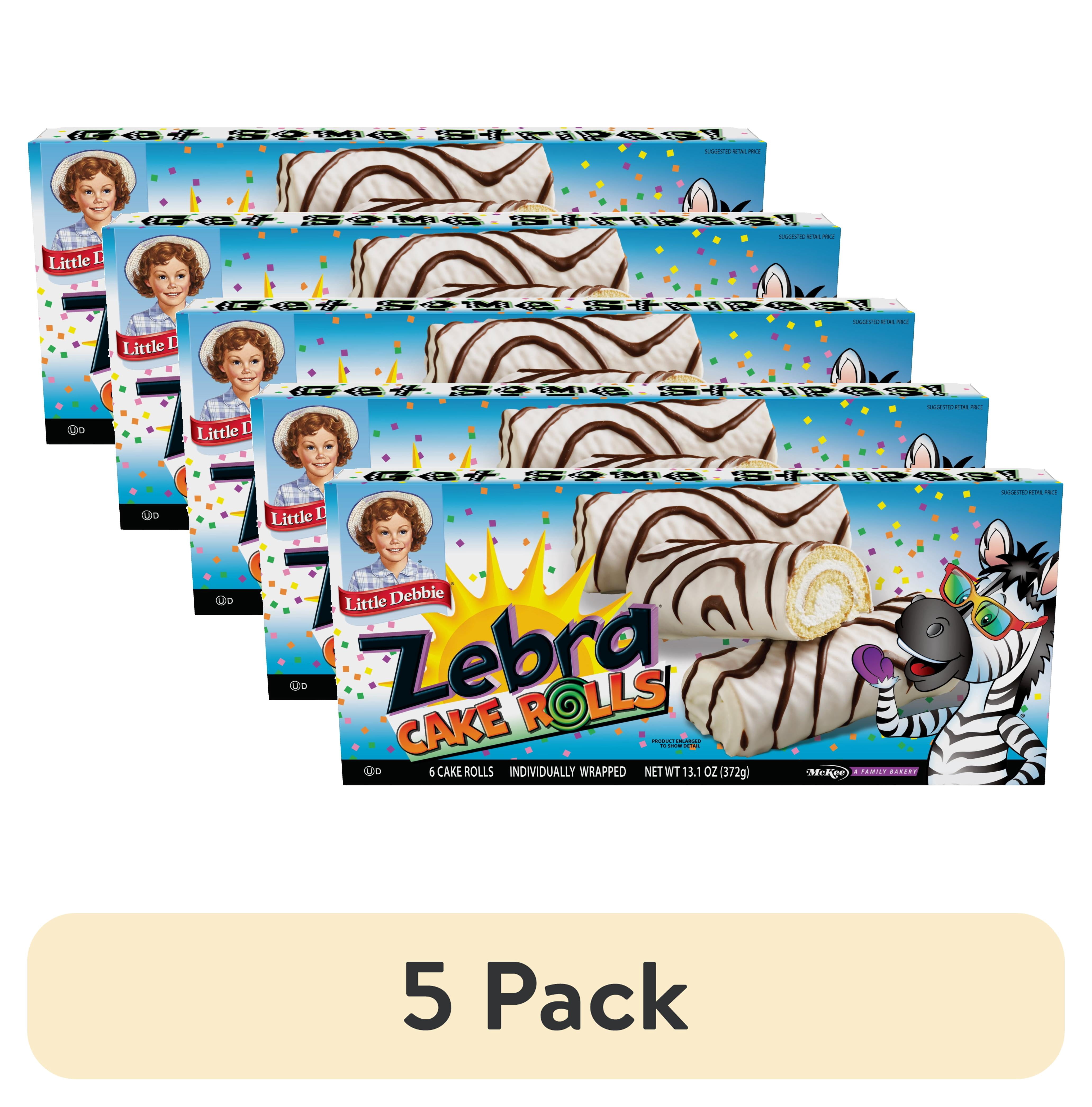 (5 pack) Little Debbie Zebra Cake Rolls, 13.1 oz (6 count)