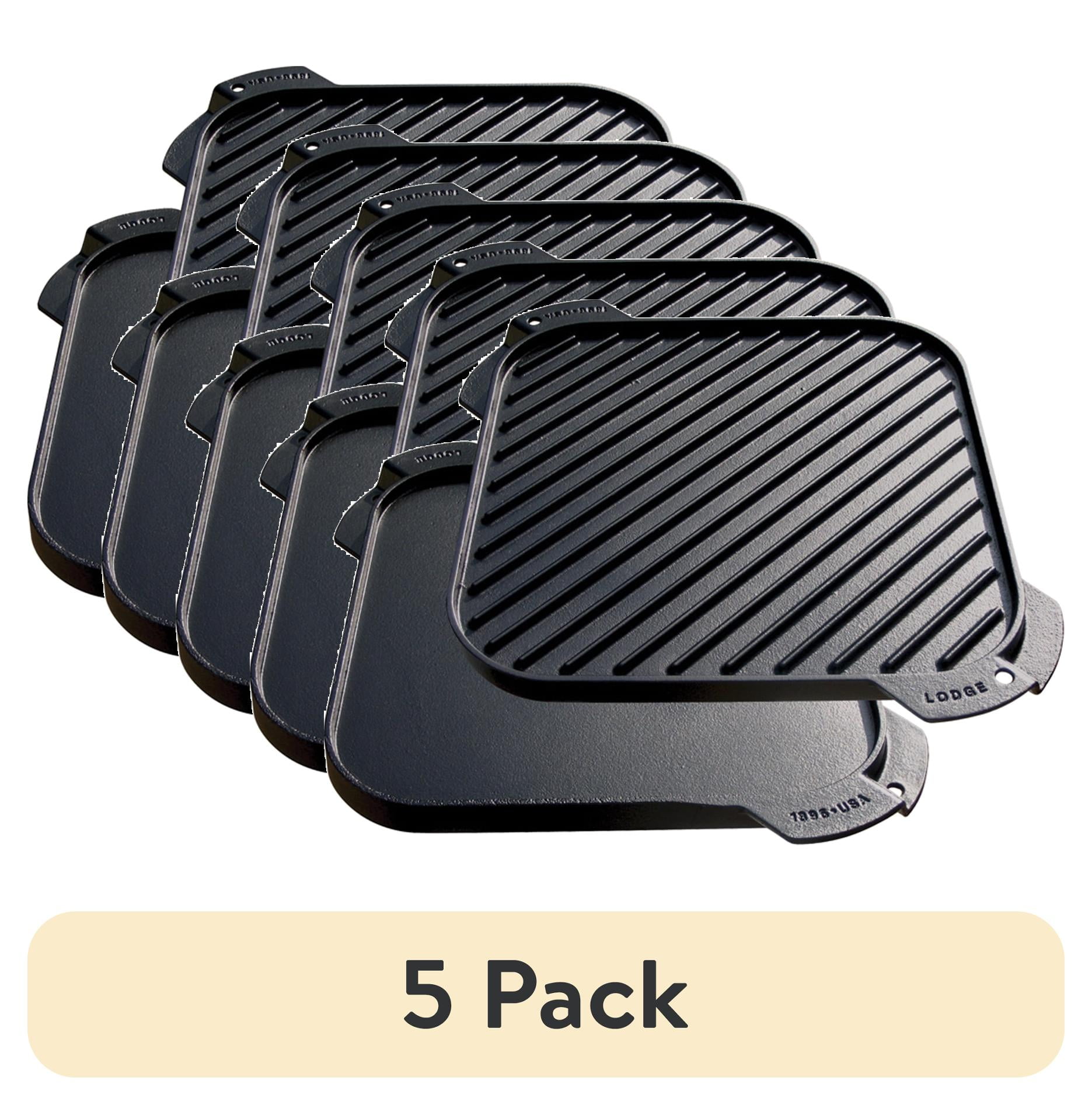 Lodge Logic LSRG3 Cast Iron Pre Seasoned Single Reversible Grill