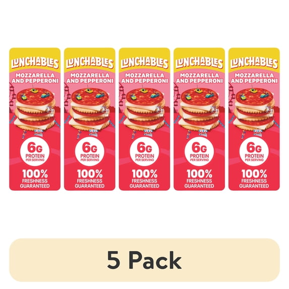 Lunchables Stackable (5 pack) Lunchables Pepperoni and Mozzarella Cracker Stackers ...