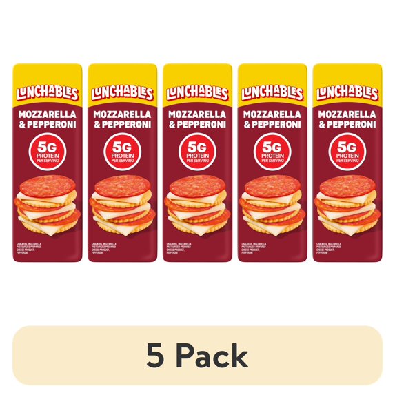 (5 pack) Lunchables Mozzarella & Pepperoni Value Pack, 1.3 oz Pack
