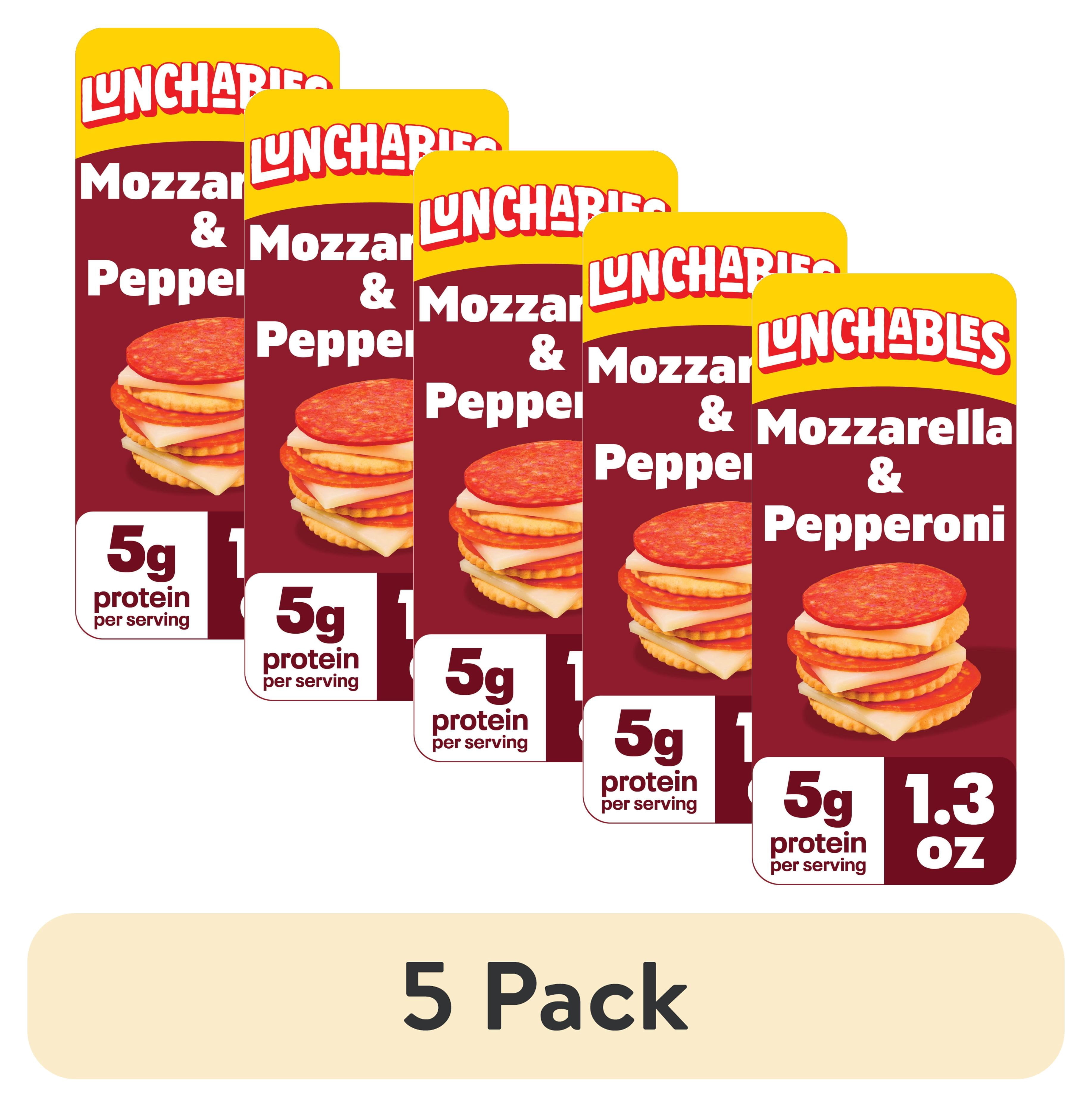 (5 pack) Lunchables Mozzarella & Pepperoni Value Pack, 1.3 oz Pack