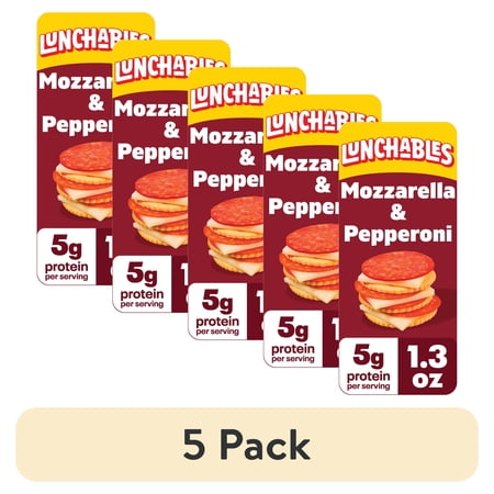 (5 pack) Lunchables Mozzarella & Pepperoni Value Pack, 1.3 oz Pack