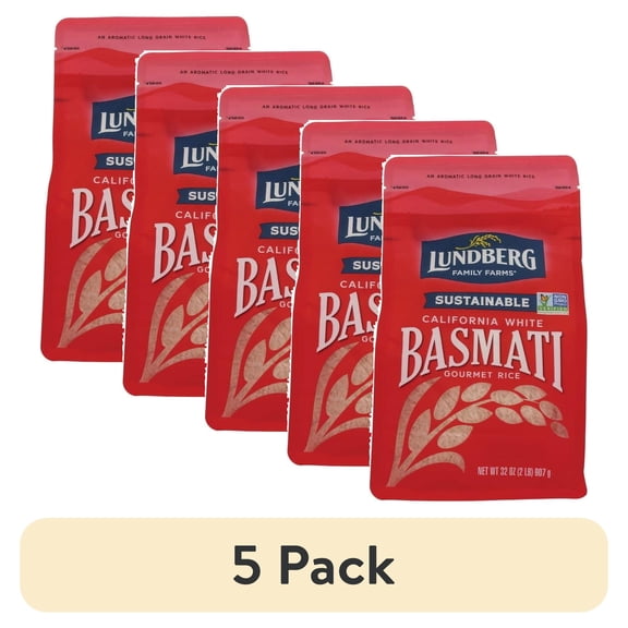 (5 pack) Lundberg California White Basmati Gourmet Rice, 32 oz (907 g)