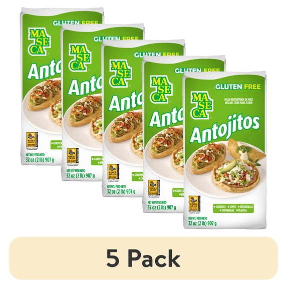 (5 pack) MASECA Antojitos Instant Corn Masa Flour 2 Lb Bag