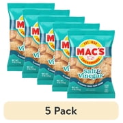 (5 pack) Mac's Salt and Vinegar Chicharrones Pork Rinds, Pork Skins, 4 oz Bag