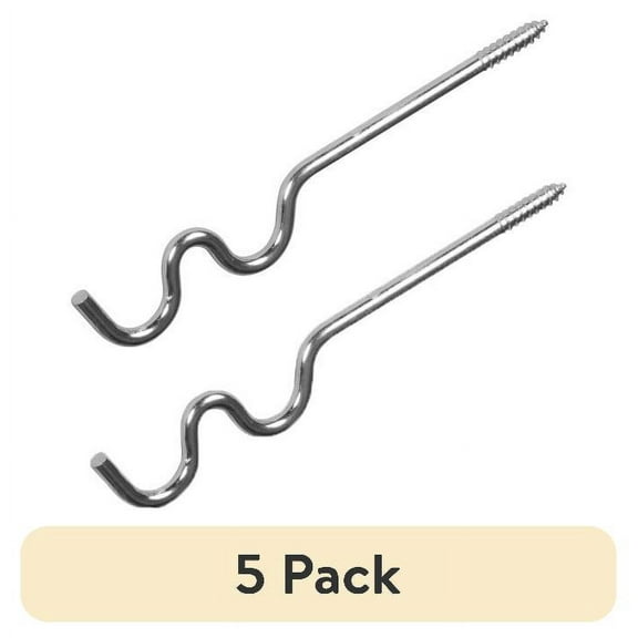 (5 pack) Mainstays 2 in. Clearance Wire Double Center Support Brackets, Set of 2, Silver Finish