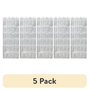 (5 pack) Mainstays 24 Pocket Over-the-Door Shoe Organizer, Clear Pockets, Non-Woven Polypropylene, White