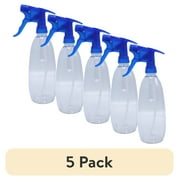 (5 pack) Mainstays 24oz Refillable Plastic Spray Bottle with Adjustable Nozzle