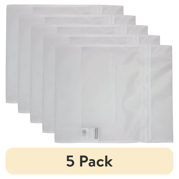 Mainstays Delicates White Polyester Mesh Wash Bag with Zipper Closure, 15" x 18"