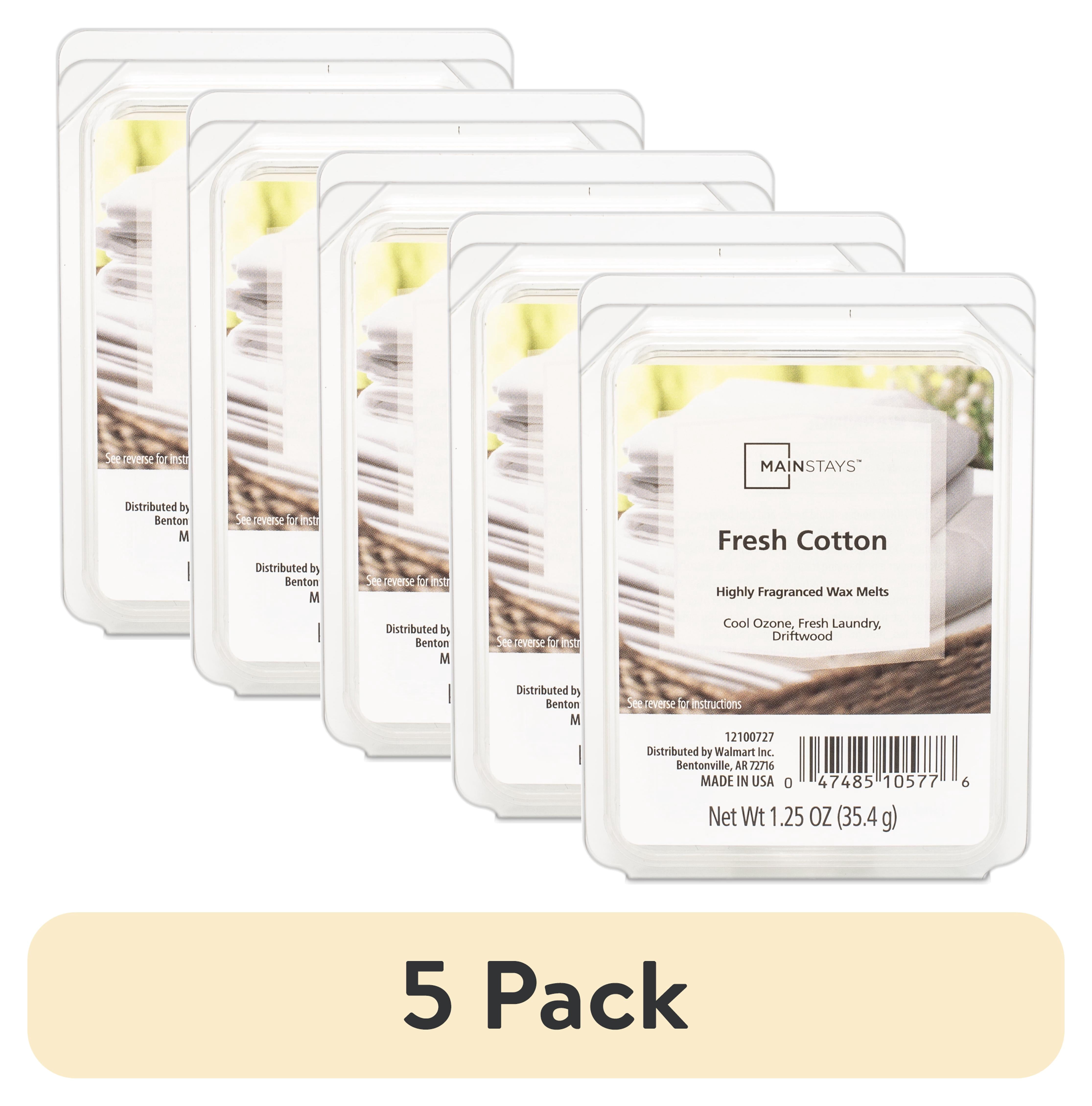 (5 pack) Mainstays Fresh Cotton Scent 6 Cube Wax Melt, 1.25 oz