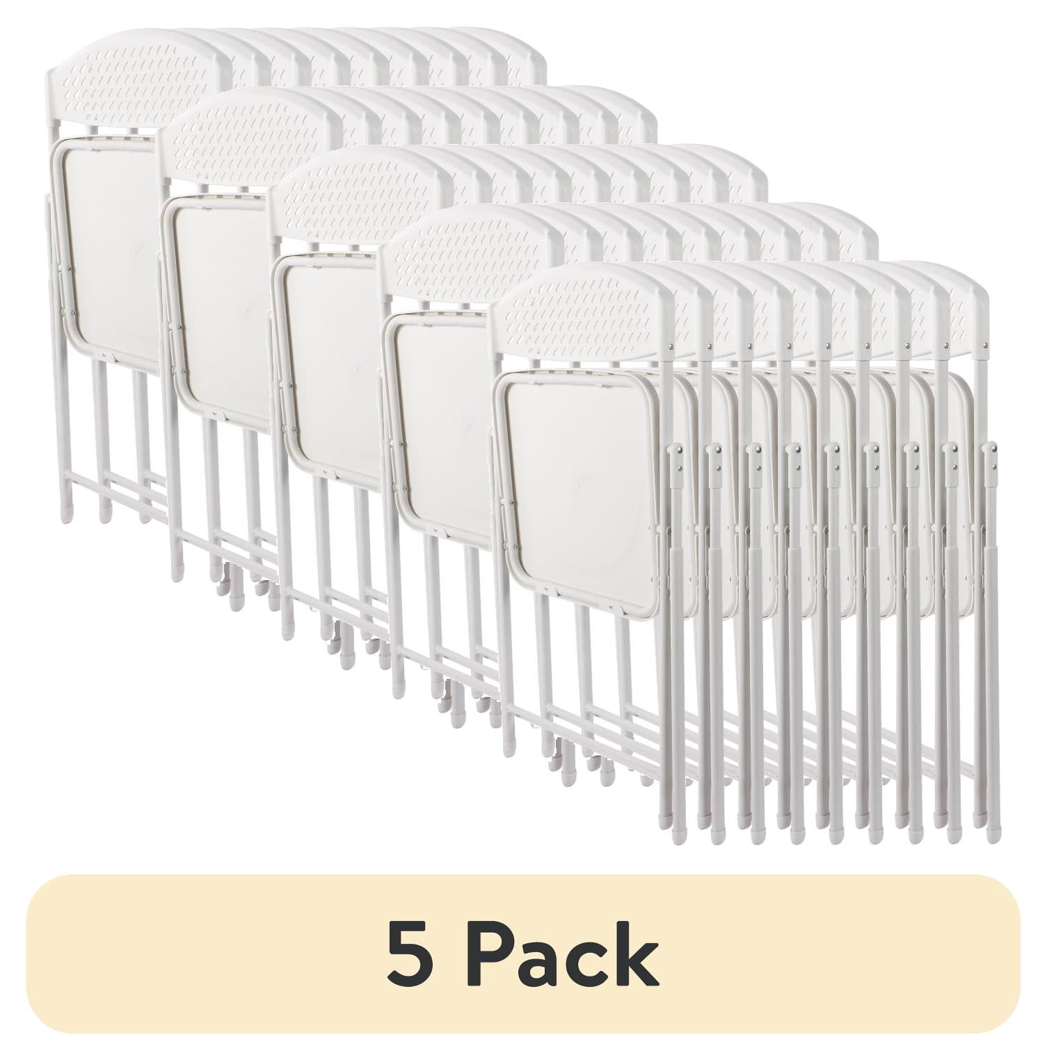 (50 pack) Mainstays Lightweight Folding Chairs, White, Set of 10