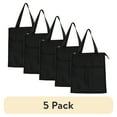 thumbnail interactive-video image 1 of (5 pack) Mainstays Reusable Polyester Adult Lunch Bag, Black, 1 of 12